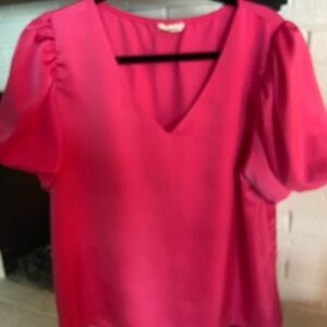 Hot Pink Women's Top Large
